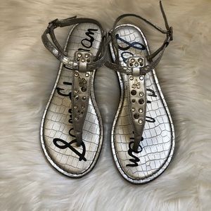 Sam Edelman silver strap sandals SZ 7.5